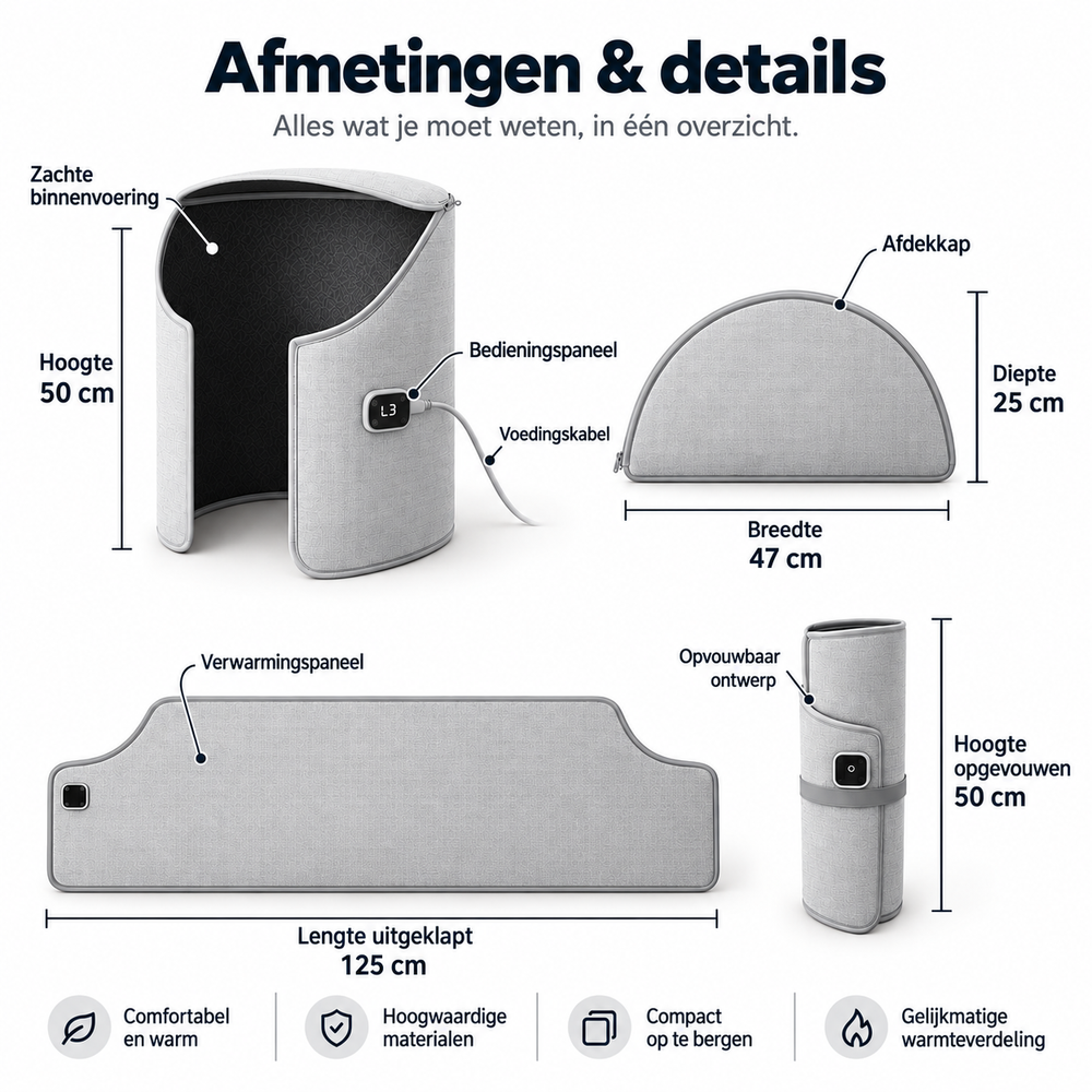 Gloeivoetjes™ – Elektrische warmer voor voeten en onderbenen